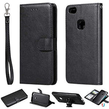 Bear Village Cover Huawei P10 Lite, Custodia Premium Flip Custodia per Huawei P10 Lite, Custodia con Porta Carte e Chiusura Magnetica, Nero
