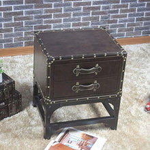 DYXYH Comodino-Divano Tavolino snack Tavolino, terminale Laterale Tavolo Comodino con immagazzinaggio del cassetto gambe in legno massello Soggiorno Camera da letto mobili scuri Brown