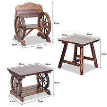 household products Set Tavolo E Sedia Singolo in Legno Massello, Sgabello Decorativo per Balcone Esterno, Sedile A Forma di Ruota, Tavolo E Sedia da Sala da tè in Legno Massello Anticorrosivo