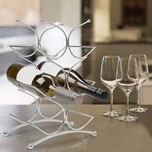 Belle Vous Portabottiglie Vino da Terra in Acciaio Inossidabile - Porta Bottiglie di Vino da 6 - Espositori Vino da Tavolo 3 Livelli per Esposizione - Porta Vino da Terra per Cucina, Dispensa, Cantina