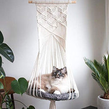 Yagosodee amaca dondolo per sedia a dondolo da appendere a forma di gatto, in corda di cotone, per camera da letto, decorazione da giardino