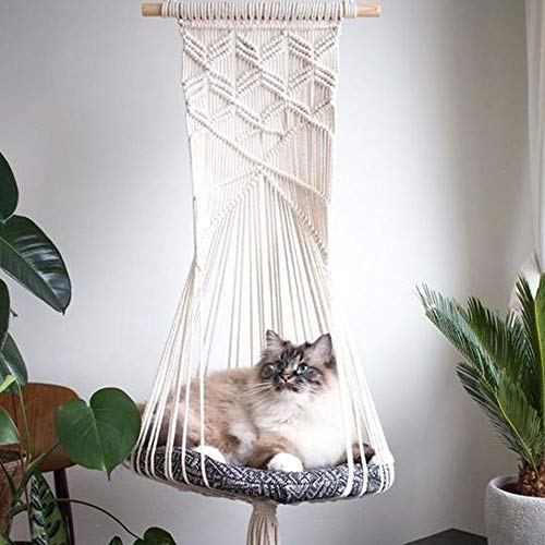 Amache da appendere a forma di gatto, stile retrò, bohémien, per lavori a maglia, per casa, negozio di animali domestici, decorazione da giardino per interni ed esterni