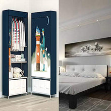 JJZXT Moda Pittura Partable Armadio Rinforzato in Acciaio Inox Holder Stand Moderno e Minimalista Camera da Letto Arredamento Abbigliamento Closet