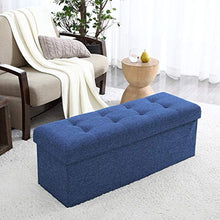 ASDFGHJKL Pieghevole di Stoccaggio Ottomano, Facile da Pulire Versatile Storage Box con Bagagli Resto del Piede Sgabello Sedile per Economia di Spazio
