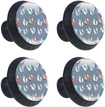 Fox stampa senza soluzione di continuità Pomelli per Porta Set di 4 Pomelli per Mobili Manopole per Cassetti Cucina Armadio Vetro