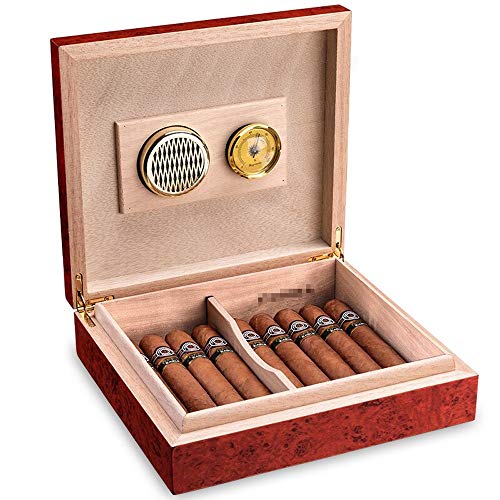 ChangDe-- Scatola di sigari - Sigaro Humidor Contenitore di sigari di convenienza di Viaggio Idratante Legno di Sigaro di Cedro Sigaro Humidor Vernice di Legno massello (Color : A)