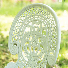 CGBF-Mobili da Giardino Tavolo Rotondo da 60cm e 2 Sedie,Set Bistrot Bianco Resistente alle Intemperie A Prova di Ruggine