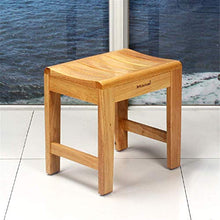 Sgabello per Doccia Sgabello per Bagno in Legno Sgabello per Bagno Antiscivolo Sgabello per Lavaggio dei Piedi Sedia per riporre e rifinire Il Bagno per Uso Interno ed Esterno, Colore Legno Naturale,