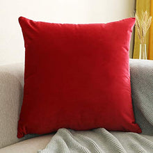 LBLQWE Nordic Camera Cuscino Schienale Cuscino Comodino Cuscino Lombare Cuscino per Ufficio in Velluto Felpato Tinta Unita-Red