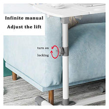 SXGKY Tavolo da Letto D'ospedale Portatile Tavolo Porta Laptop su Ruote per Letto E Divano,Regolabile in Altezza 70x40x58/88cm Scrivania Portatile FF (Color : Black)