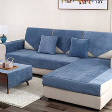 HM&DX Copertura Divano Impermeabile per Animali Domestici Cane Divano Componibile Antiscivolo Resistente all'Acqua Antimacchia Mobili Slipcover Sofa Cover-Venduto per Pezzo-Blu Navy 90x180cm