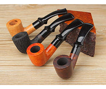 Set pipa in legno curvato di radica per tabacco, pipa per fumatori vecchia fatta a mano da uomo, set fumatori lisci portatili, A5