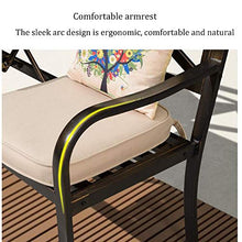 Panca da Giardino Per Patio Esterno da 59 Pollici,Panca da Cortile Per Il Tempo Libero Con Tavolo Centrale,Sedile Decorativo Con Struttura In Ghisa Durevole Combinazione di Tavolo E Sedia da Balcone