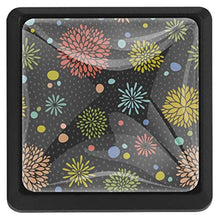 Motivo floreale grigio 3 PCS Pomelli per Porta, Pomolo per Mobile, Pomelli per Mobili con Viti, Maniglia per Armadietto, Pomelli per Porta, Pomelli per Cassetti per Porta, Armadio, Cassetto e Credenza