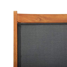 vidaXL Legno Massello di Acacia Lettino Prendisole in Textilene Elegante Rustico con Braccioli Ergonomico Sedia a Sdraio Poltroncina Nero