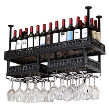 YWYW Portabicchiere da Vino Rosso Portabicchiere Creativo invertito Espositore per Vino da Tavolo in Stile Europeo Portabicchieri sospeso a 2 Livelli (Dimensioni: 100 * 31 cm)