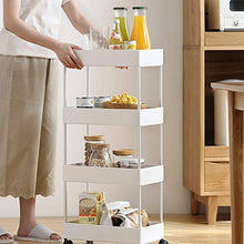 &ripiano di stoccaggio Scaffale mobile della cucina dello scaffale del bagno multifunzionale del carrello della scaffalatura di stoccaggio a 4 strati multifunzionale della famiglia con la ruota Scaffa