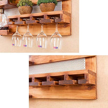 Portabottiglie Da Parete In Legno Naturale Multifunzione Mensola Portaoggetti Da Appendere A Parete Portabottiglie E Bicchieri Da Vino Appendiabiti A Testa In Giù Scaffale Per Tazze Decorazione Da Pa