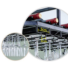 Porta Bicchiere di Vino Sottosopra Portabottiglie da Soffitto Metallo di Ferro Ripiano Decorativo per Bar Ristorante Cucina Creativa Famiglia,Ottone,100 * 35cm