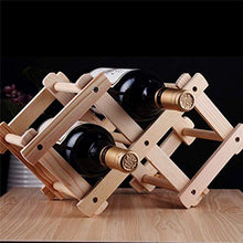 LHQ-HQ In massello Pieghevole Vino Wine Rack Supporto di Legno di 3 Bottle Holder Mount Kitchen Bar mensola di Esposizione del Vino della casa Storage Rack
