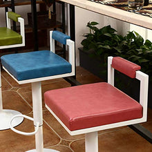 YS Sedia Sgabello da Bar Sedile Bar, Pub Alta Cucina Sala da Pranzo Ferro Arte Girevole Sollevamento con Poggiapiedi per Ristorante Bancone Casa Semplice,Rose Red
