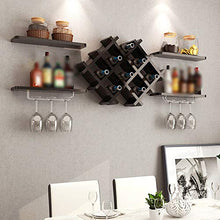Scaffale per bottiglie vino da parete,Porta Vino Portabottiglie Vino da Parete,Scaffale Vini Portabottiglie,Per cucina,ristorante,bar,piante in vaso,libri,vasi (1 scaffale per vino+4 ripiani) (Nero)