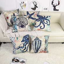 JOTOM Fodera per Cuscino Copricuscini Federa per Divano Casa Soggiorno Camera da Letto Decorazione Interna,45x45cm,Set di 6 (Animali marini)