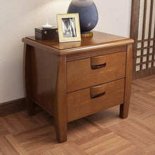 Comodini Cinese moderna Comodino Begonia colori Comodino Comodino solido legno con 2 cassetti Locker Mobili Camera Da Letto Comodino con cassetto ( Colore : Marrone , Dimensione : 50X55X42cm )