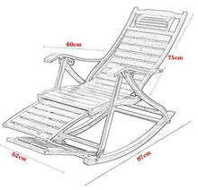 XLYYHZ Sedie a Sdraio per Patio Sedia a Dondolo in bambù Sedia per Adulto Siesta Sedia reclinabile Pieghevole Pausa Pranzo Sedia da Balcone Divano Sedia per Il Tempo Libero Sedia da Spiaggia