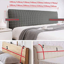 Copertura per Testiera per Letto Corto in Peluche Singola Matrimoniale Fodera per Testiera Letto Morbido Velluto Cotone Trapuntato Copri Protezione Letto Testa Posteriore Decorazione,Grey1-170cm