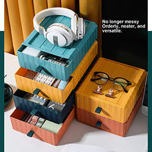 Organizer da tavolo Scatola portaoggetti Cassetto 4 pezzi Cassetto portaoggetti in plastica Organizzazione scrivania Cassetti portaoggetti impilabili Set per accessori per ufficio a casa Gioielli e me