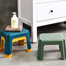 Niduo Bear Sgabello di plastica Sgabello impilabile Scarpa Sgabello, Sgabello per la casa Sgabello Domestico Sgabello Rettangolare per Ufficio/Asilo/da Cucina/Cucina 2 pz,Giallo