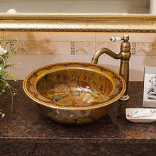 lilili Lavabo da Appoggio Lavandino Lavabo da Appoggio in Ceramica in Stile Europeo,lavabo da Appoggio 48x37x13cm (Color : There Are Accessories)