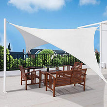 Aibingbao Tenda a Vela Quadrato 3.5x4m Protezione Anti - UV Tende da Sole a Vela Telo da Sole in HDPE Protezione Solare, per Giardino Esterno Patio Party con Corda Libera, Bianco