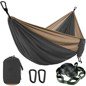 Amaca Amaca Da Paracadute In Tinta Unita Con Cinghie Per Amaca E Moschettone Nero Campeggio Survival Travel Mobili Da Esterno Per Doppia Persona