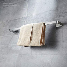 WWWANG - Portasciugamani da Bagno in Acciaio Inox 304, Barra Singola Porta Asciugamani da Bagno e Bagno Perforato, Semplice Gabbia Spazzolata, 40 cm