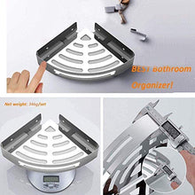 GYCS Cestello portaoggetti per Doccia Mensola angolare per Bagno con Ganci - Rack a Parete per Cucina - Nessuna Perforazione con Colla autoadesiva