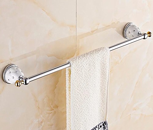 Portasciugamani da bagno a muro semplice portasciugamani singolo argento 63cm