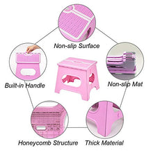 KOLOSM Sgabello Pieghevole da Bagno Sgabello del Passo Pieghevole per Adulti e Bambini Heavy Duty Portatile Pieghevole Pieghevole Sgabello Cucina Giardino Bagno Steping Sgabelli (Color : Pink)