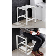 MGMDIAN Sgabello per Il Bagno - Sgabello per Il Bagno in Acciaio Inox Sedile per Anziani disabili - Sgabello per Doccia con Sgabello Antiscivolo Accessori da Bagno