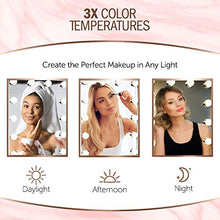 FLLKIHH Specchio cosmetico con luci a LED, Specchio per Il Trucco, Specchio cosmetico Hollywood 3 luci dimmerabili per Tavolo da Trucco (14 luci a LED)