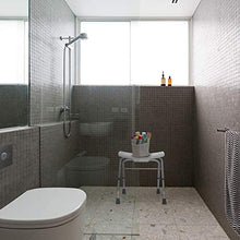 Sgabello da doccia, sgabello pieghevole per doccia, altezza regolabile in 3 posizioni, con maniglie laterali, per disabili, antiscivolo, per bagno, panca da doccia