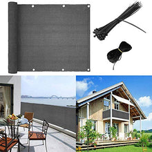 Balcone Sole Paralume Copertura dello Schermo Balcone per Coprire Il Balcone Shield Cover Methen Recint Pandarbreen per Porchs Deck Patio (3'x16.5 '),Grigio