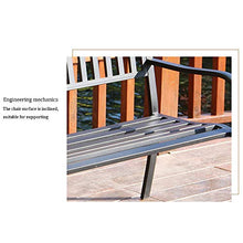 outdoor product Panca da Giardino in Metallo per Esterno，Panchina da Esterno con Schienale E Braccioli,Panca D'ingresso per Esterni con Balcone Decorativo，per Cortile/Portico/Passaggio di Lavoro