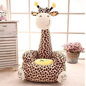 PUDDINGT® Divano Poltroncina Divanetto Bambini Maxi Peluche Forma Giraffa Sedia con Seduta Imbottita Arredo Stanzetta Cameretta Bimbi, Poltrona Soffice Alta qualità,Giallo - Arredi Casa