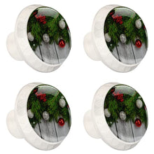 Maniglie per cassetti Manopole per cassetti Manopole rotonde Confezione da 4 per armadietto, cassetti, cassettiere, cassettiere ecc - Natale