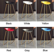 HXSM Sgabello da Lavoro Bianco Sgabelli da Bar in Metallo Sedie da Cucina Industrial con Poggiapiedi Sedia da Pranzo Moderno per La Casa Altezza Seduta 65/75cm