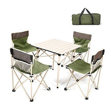 YYhkeby Tavolo Pieghevole Tavolo Pieghevole da Esterno Set di 5 Set di Lega di archiviazione Portatile Sgabello in Lega di Alluminio Set Tavolo Pieghevole Personale (Colore: GR (BBQ) Jialele