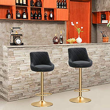 Sgabelli da Bar Sedia Set di 2/4 Sedia da bar in flanella, Sollevamento meccanico Sedia a barre rotante a 360 °, sedia girevole domestica, sgabello alto con sgabello posteriore, sgabello da bar Regola