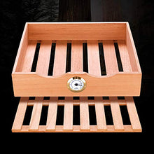 VIY Umidificatore per Sigari, Humidor con Ripiani in Legno di Cedro, 11-18 °C, Touch Display Digitale, 38 Db, Illuminazione A LED, 25 L, 150 Sigari, Nero
